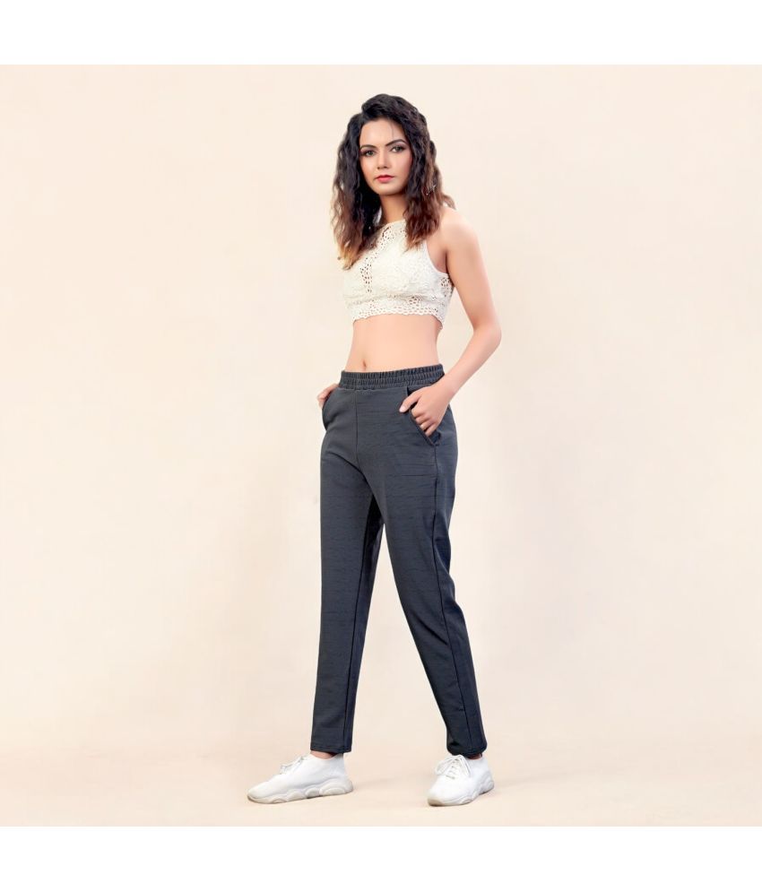     			Leewan Dark Grey Cotton Blend Women's Running Trackpants ( Pack of 1 )