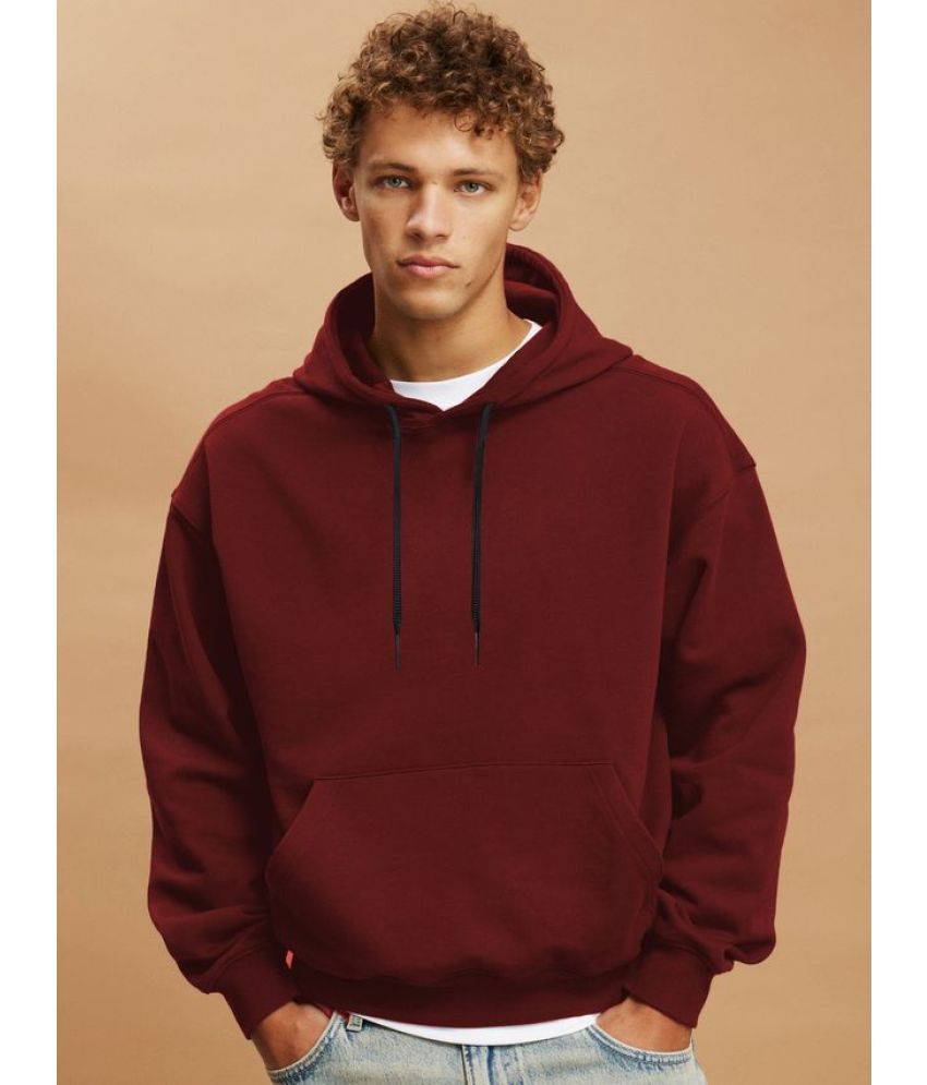     			Lime Fleece Hooded Men's Sweatshirt - Maroon ( Pack of 1 )