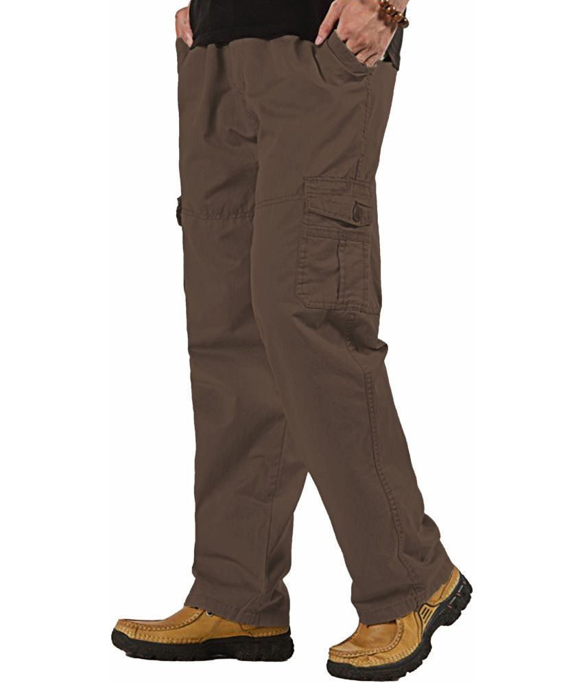     			MULTIWA Brown Cotton Blend Men's Trackpants ( Pack of 1 )