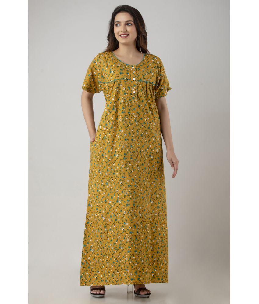     			NEEED Mustard Cotton Women's Nightwear Nighty & Night Gowns ( Pack of 1 )