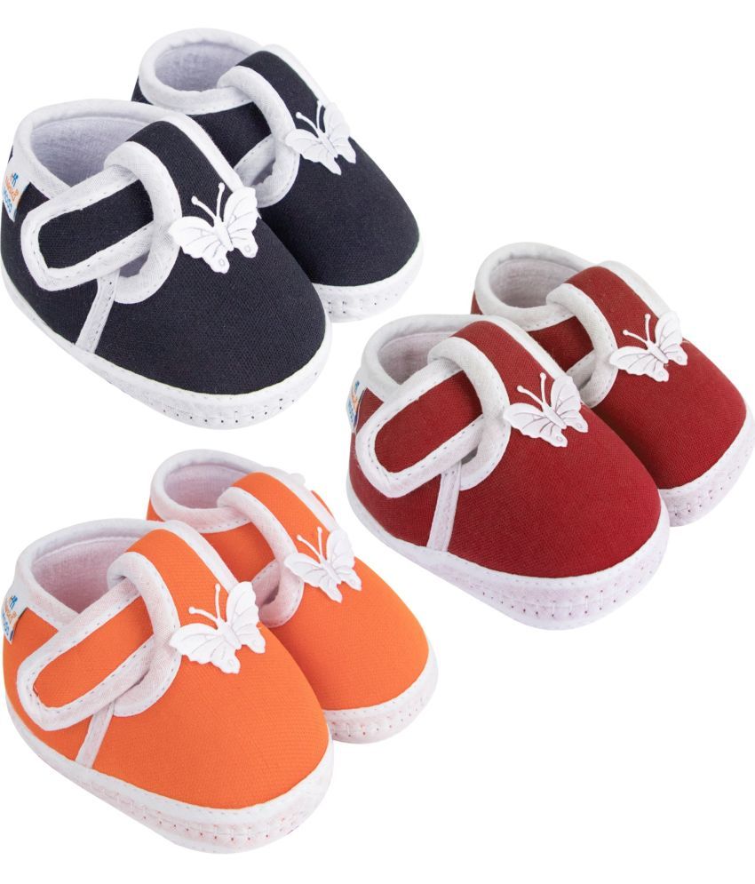     			Neska Moda - MultiColor  Booties For Baby Boy & Baby Girl 0-6 Months ( Pack of 3 )