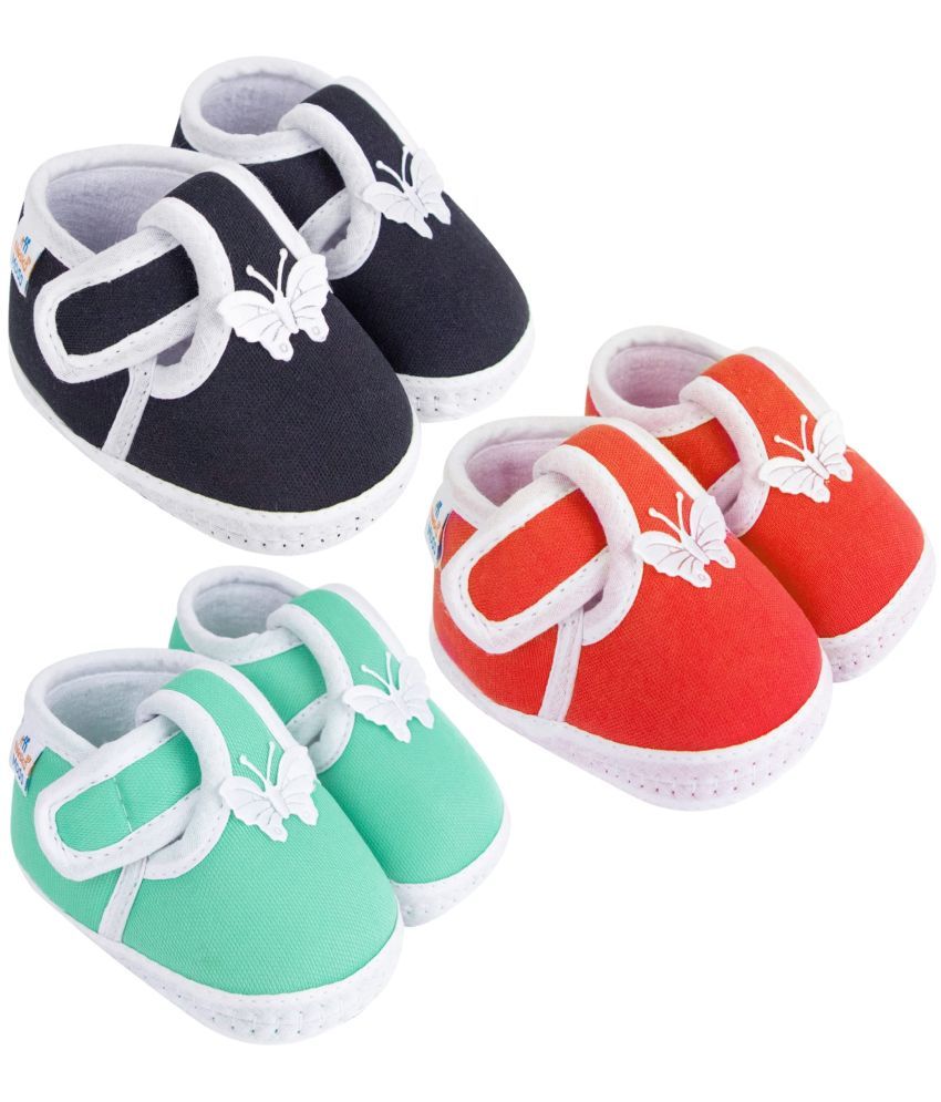     			Neska Moda - MultiColor  Booties For Baby Boy & Baby Girl 0-6 Months ( Pack of 3 )