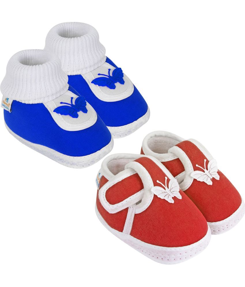     			Neska Moda - MultiColor  Booties For Baby Boy & Baby Girl 6-12 Months ( Pack of 2 )