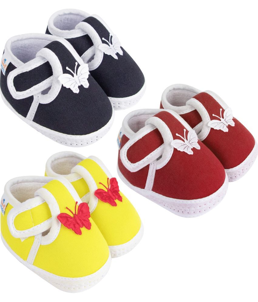     			Neska Moda - MultiColor  Booties For Baby Boy & Baby Girl 6-12 Months ( Pack of 3 )