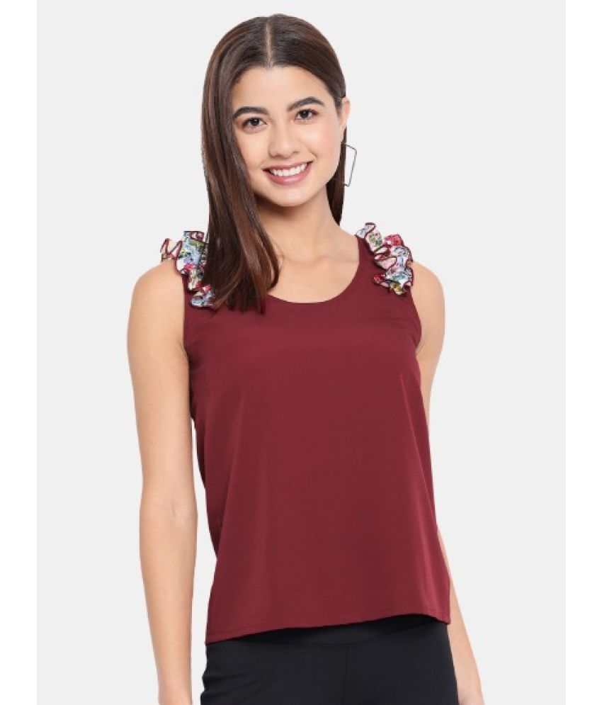     			OTIRA Maroon Crepe Women's Regular Top ( Pack of 1 )