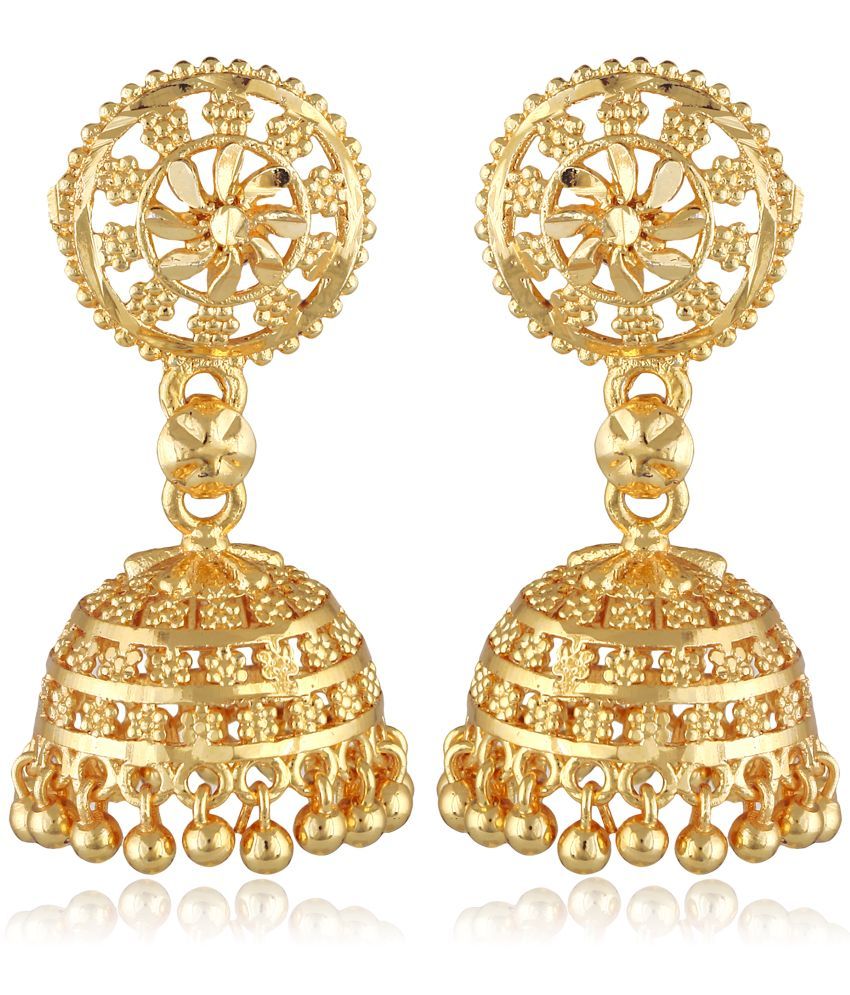     			Vighnaharta Gold Jhumki Earrings ( Pack of 1 )