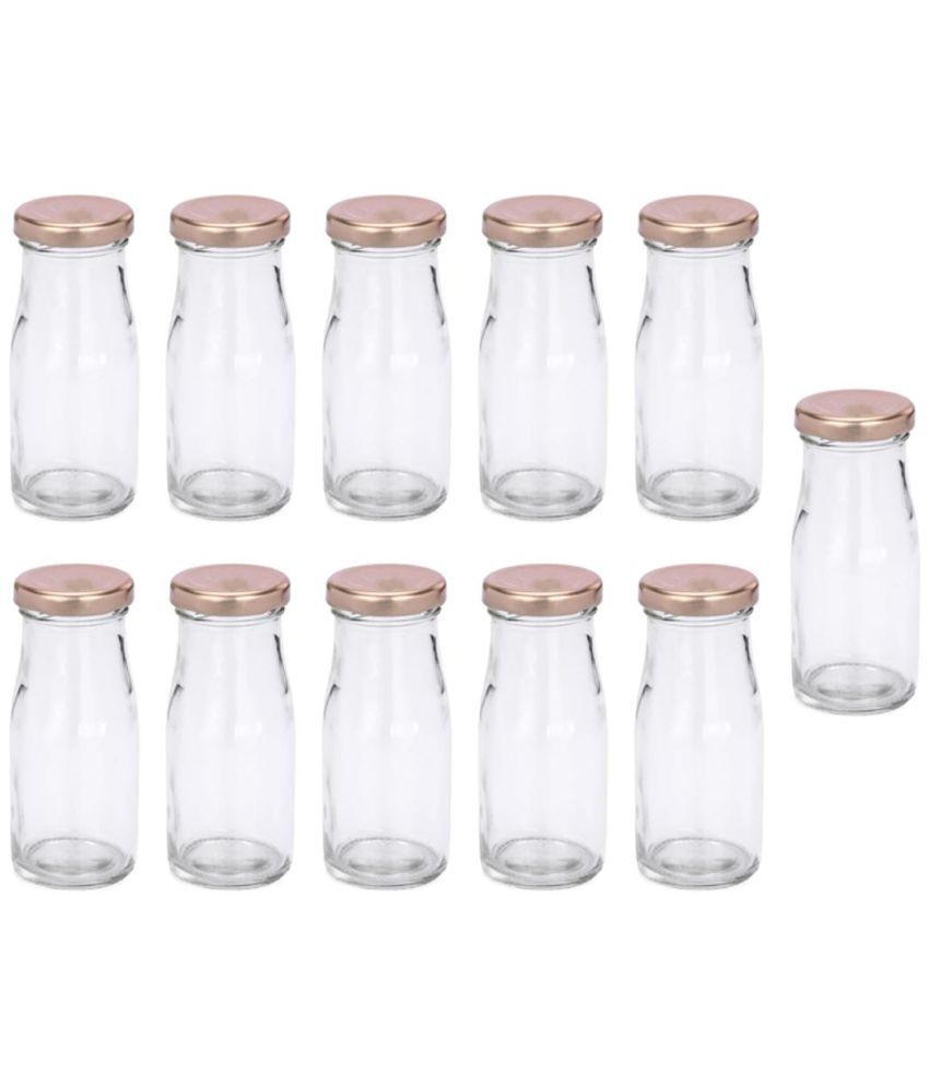     			AFAST Water, Juice, Milk, Serving Glass Bottle- A11 Nude Glass Water Bottle 100 mL ( Set of 10 )