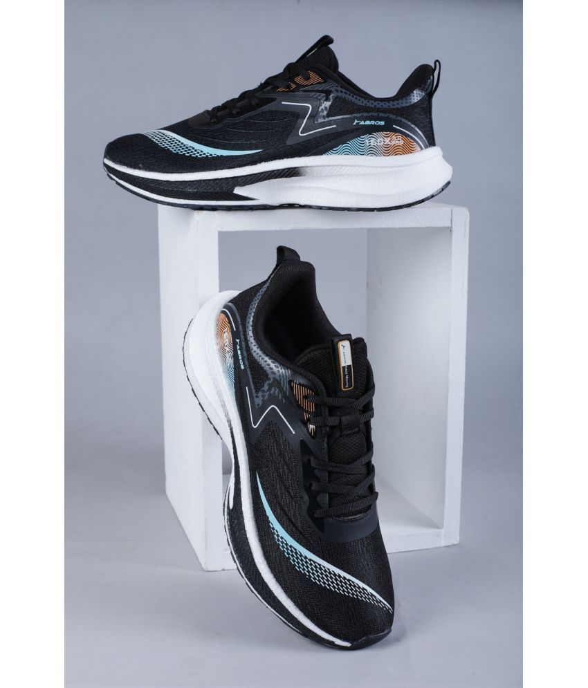     			Abros Black Men's Sports Running Shoes