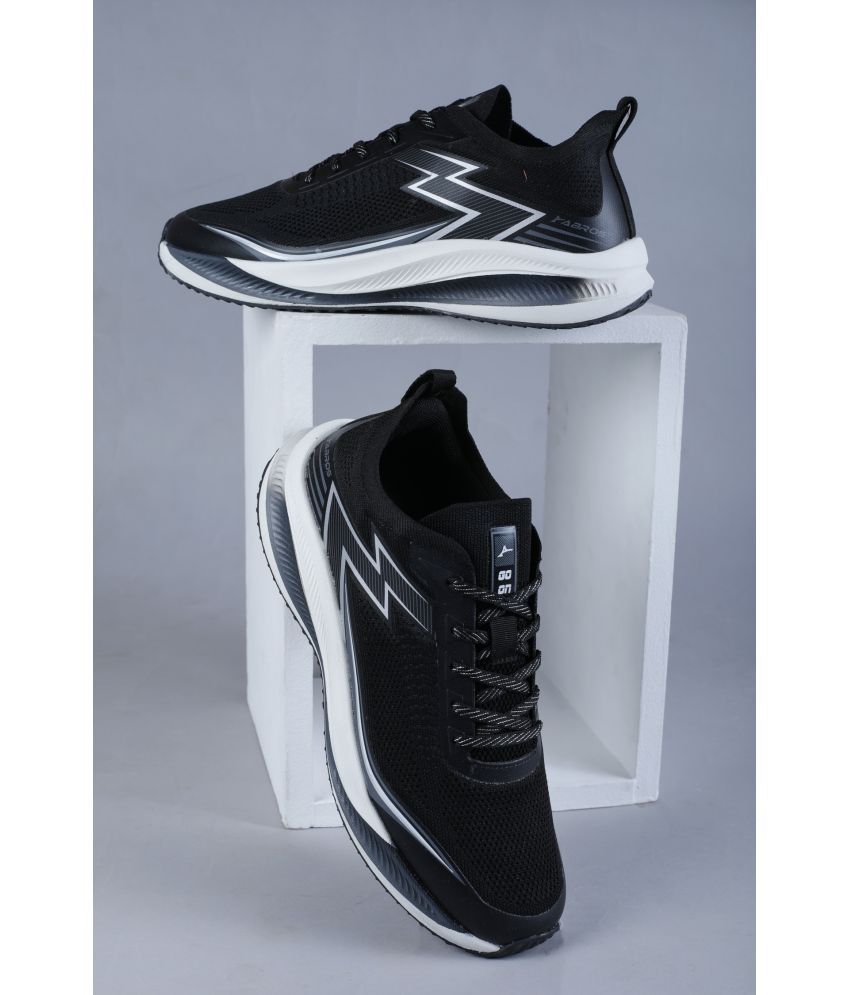     			Abros Black Men's Sports Running Shoes