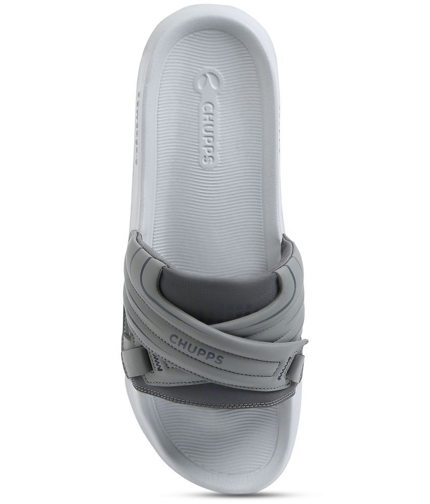     			CHUPPS Dark Grey Men's Slide Flip Flop