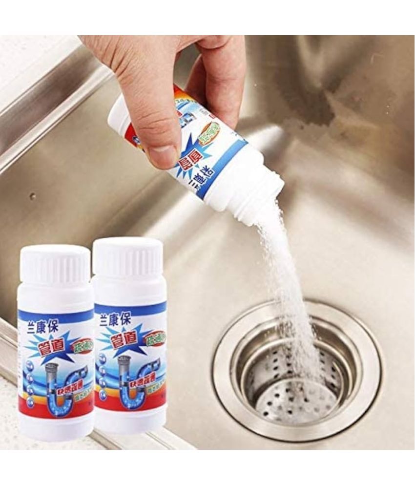     			Drain Cleaner Powder (110g x 2 Units), Removes Clogs, Blockages in Washbasin, Septic Tank, Sinks, Pipes within 30 mins.Drain expert | Sink cleaner| Toilet Cleaner | No manual hassle required