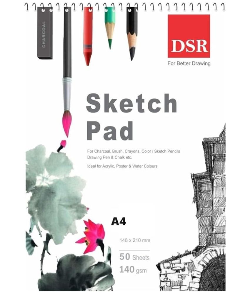     			Eclet 50 Sheet A4 Sketchbook Pack of 1-140 GSM| Top Spiral-Bound Sketchpad for Artists | Sketching and Drawing Acid Free Paper, for Doodling for Professional & acadmic use(f)