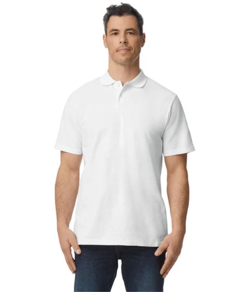     			Gildan Cotton Regular Fit Solid Half Sleeves Men's Henley T-Shirt - White ( Pack of 1 )