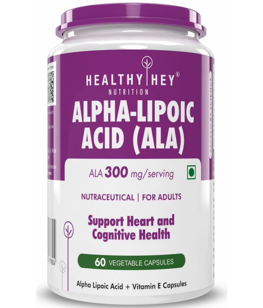     			HEALTHYHEY NUTRITION Alpha Lipoic Acid - ALA, 60 Vegetable 300 mg Capsule