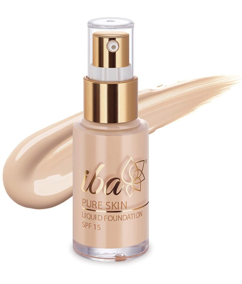     			Iba Pure Skin Liquid Foundation, Ivory Fair, 30ml, Full Coverage Lightweight Oil Free Dewy Finish, (Pack of 1)