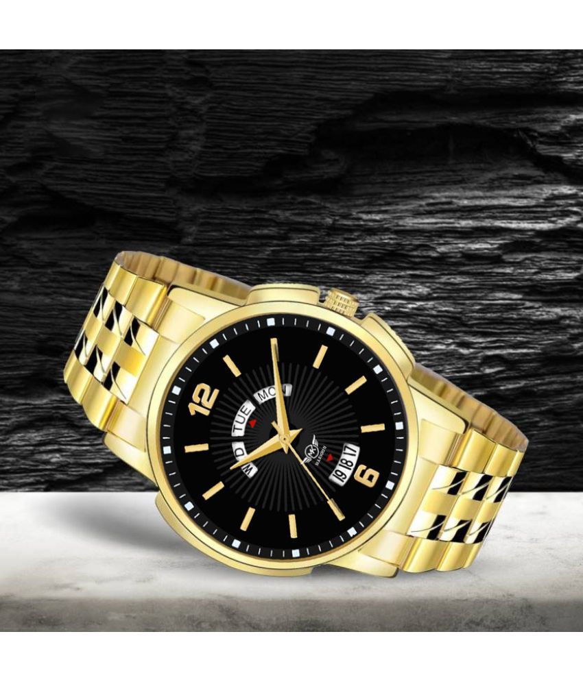     			MARKRIN Gold Stainless Steel Analog Men's Watch