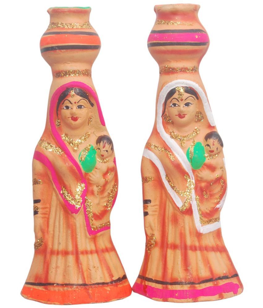     			MUD ARTISTRY Handicraft Showpiece 22.86 cm - Pack of 2