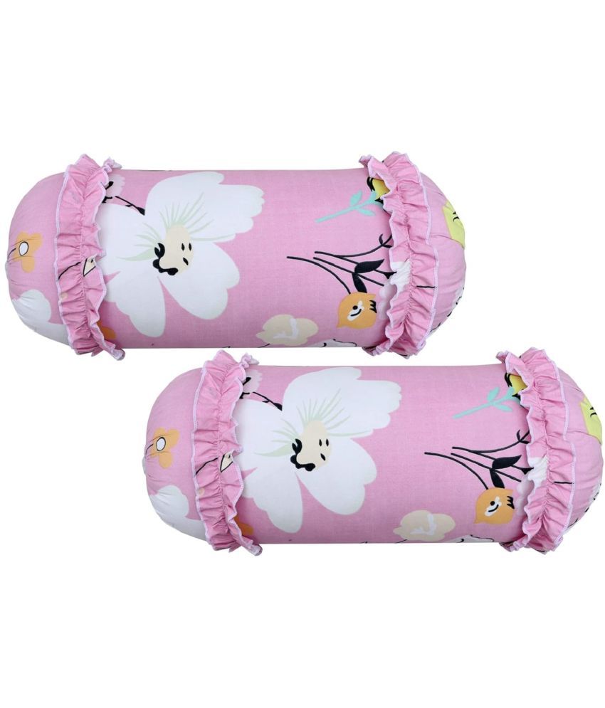     			Mahaluxmi Creations Set of 2 Poly Cotton Bolster Covers