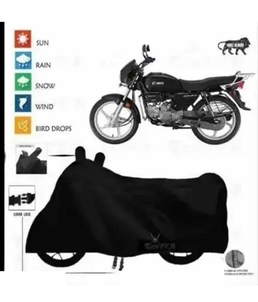     			RONISH Bike Body Cover for Hero Splendor Plus ( Pack of 1 ) , Black