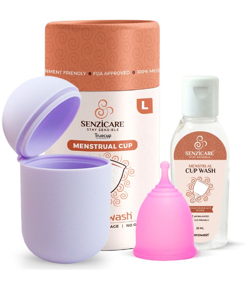     			Senziwash Silicone Reusable Menstrual Cup Large ( Pack of 3 )