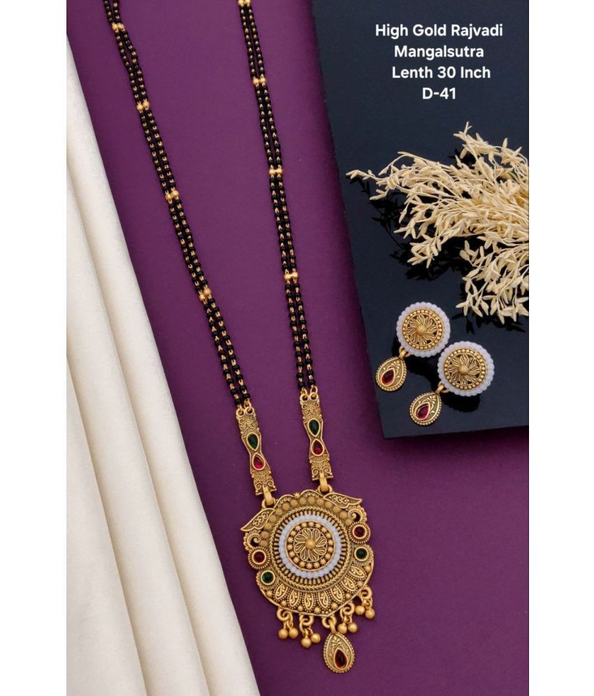     			Shivay Fashion Golden Mangalsutra Set ( Pack of 1 )