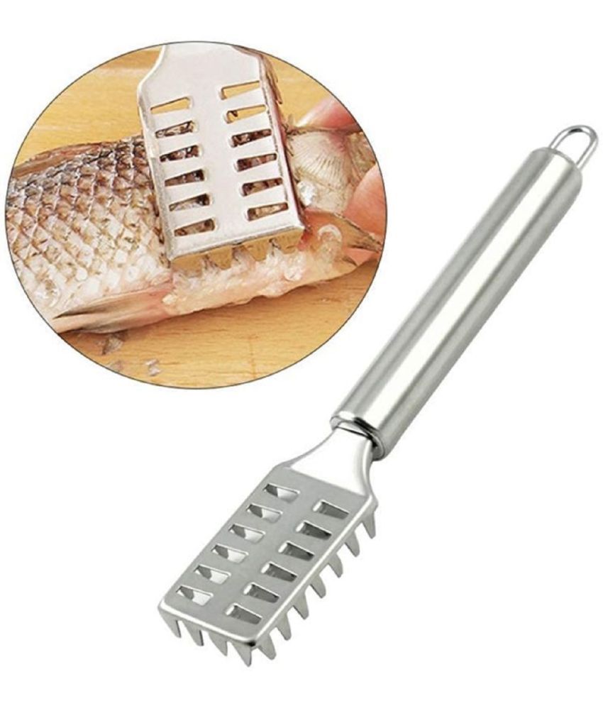     			VillWin Silver Stainless Steel Fish Scaler ( Set of 1 )