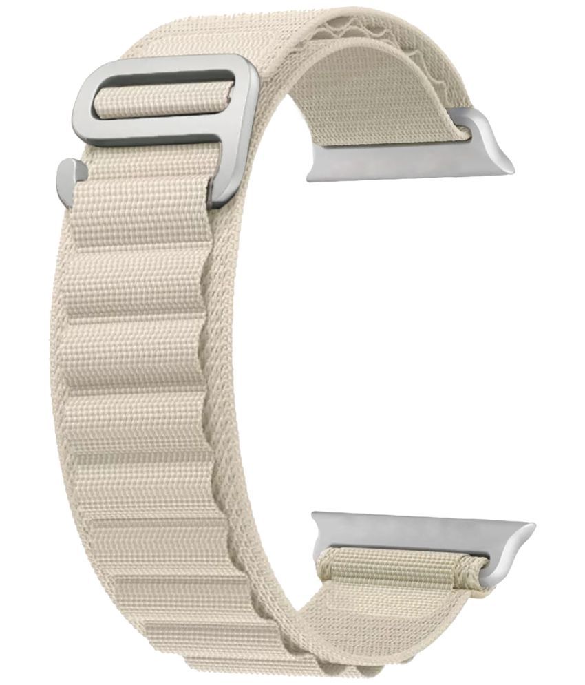     			ACM Watch Strap Slide Nylon compatible with Fire-Boltt Cyclone Pro Bsw148 Smartwatch Sports Hook Band White