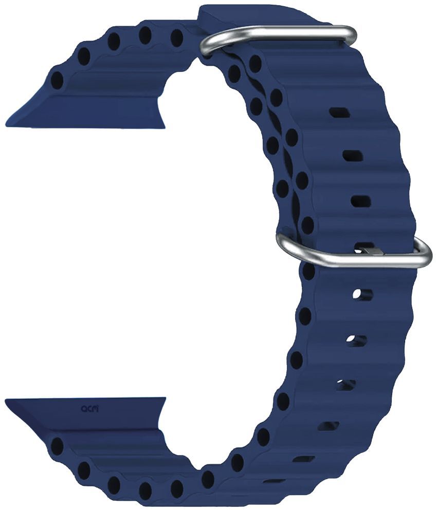     			ACM Watch Strap Slide Silicone Smart Belt compatible with Fire-Boltt Supernova Bsw083 (NEW 44MM SLIDING MODEL FROM OCT 2023) Smartwatch Classic Band Dark Blue