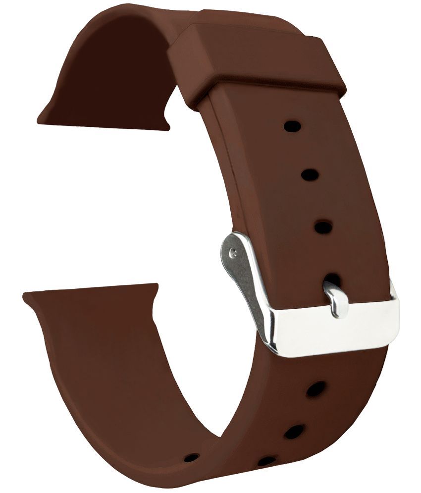     			ACM Watch Strap Slide Silicone Belt compatible with Urban Wave Three Smartwatch Classic Casual Band Brown