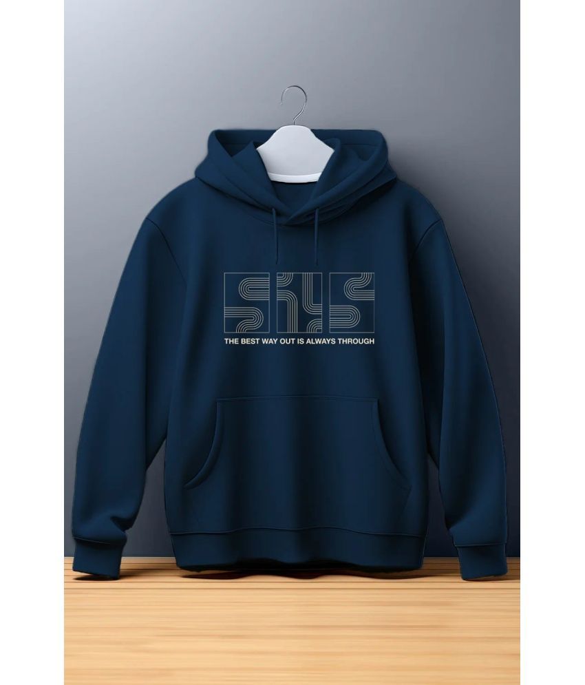     			ATIGIANO APPAREL Fleece Hooded Men's Sweatshirt - Navy ( Pack of 1 )