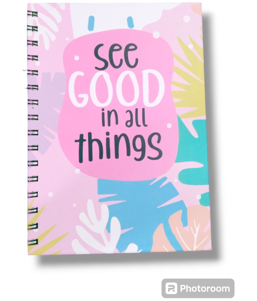     			Kalra Magic See Good Things Printed Designer Notebook Diary Notepad Design 0086 | Ruled A5 Diary | Student Notebook | Art 200 | Diary | Gift Item Pack 1