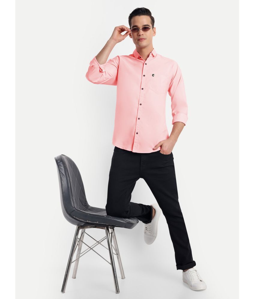     			S-LINE Cotton Slim Fit Full Sleeves Men's Formal Shirt - Peach ( Pack of 1 )