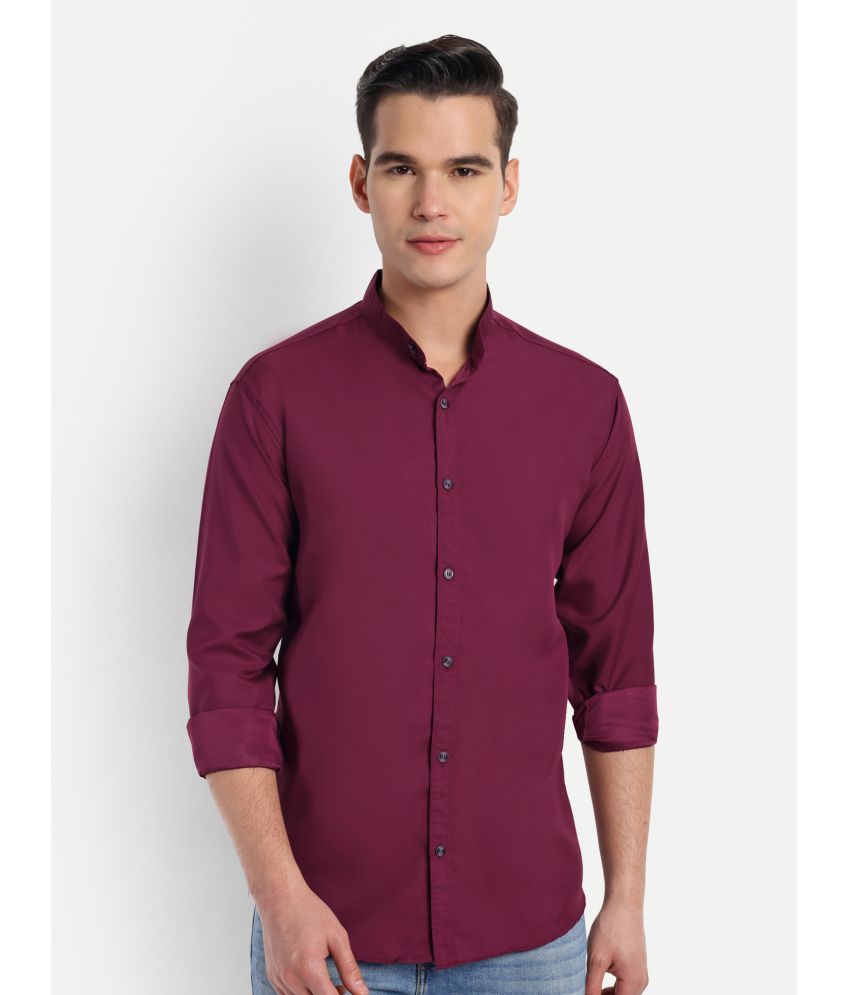     			S-LINE Cotton Slim Fit Full Sleeves Men's Formal Shirt - Maroon ( Pack of 1 )