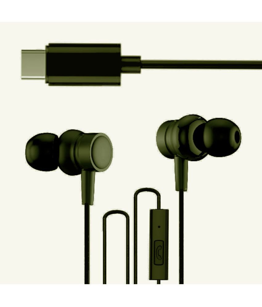     			Tecsox Bassbuds Type C Wired Earphone In Ear Magnetic Earpeice Green