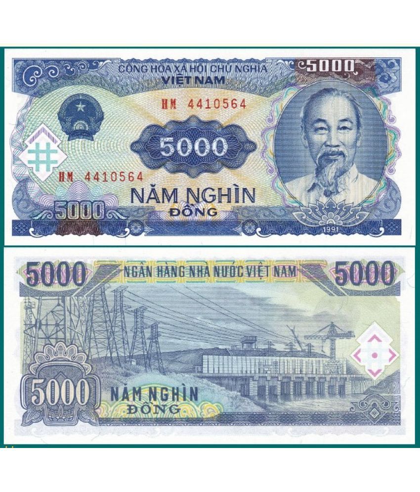     			Vietnam 5000 Dong Top Grade Gem UNC Banknote