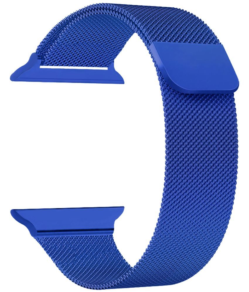     			ACM Watch Strap Slide Magnetic Loop compatible with Crossbeats Ignite Surge Smartwatch Luxury Metal Chain Band Blue