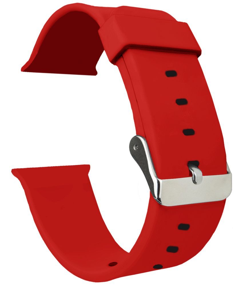     			ACM Watch Strap Slide Silicone Belt compatible with Hammer Pulse Ace 2.0 Smartwatch Classic Casual Band Red