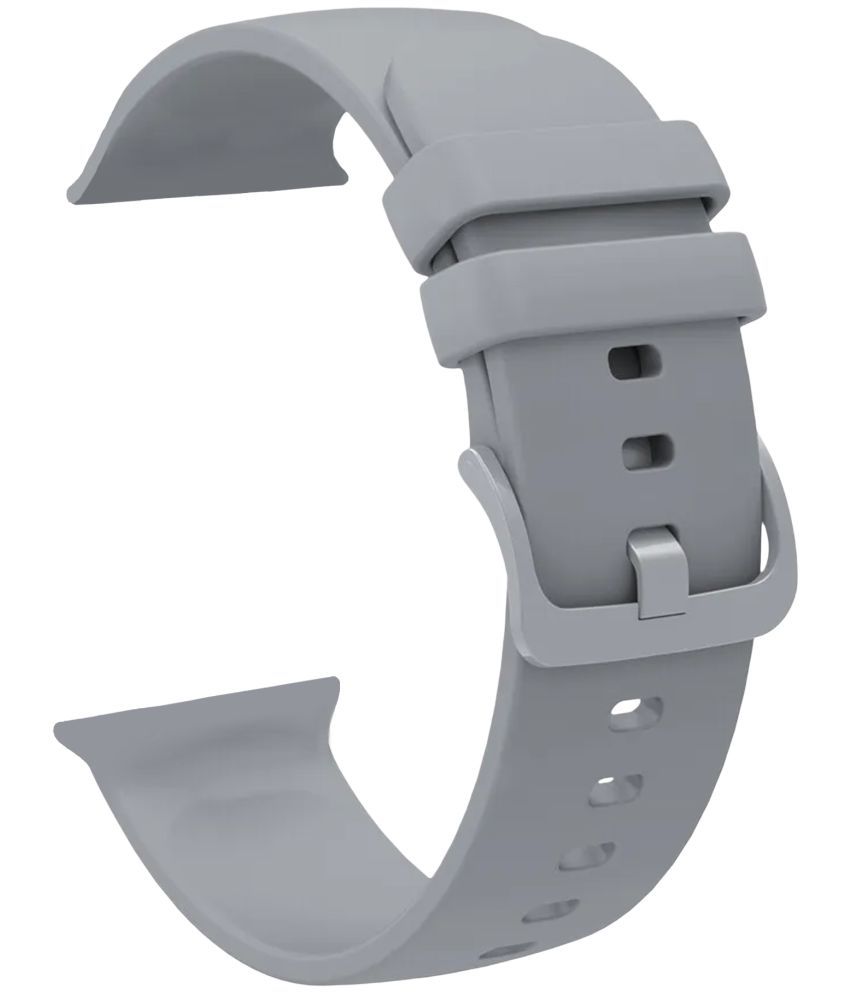     			ACM Watch Strap Slide Silicone Belt compatible with Itel ‎2 Ultra Smartwatch Color Hook Band Grey