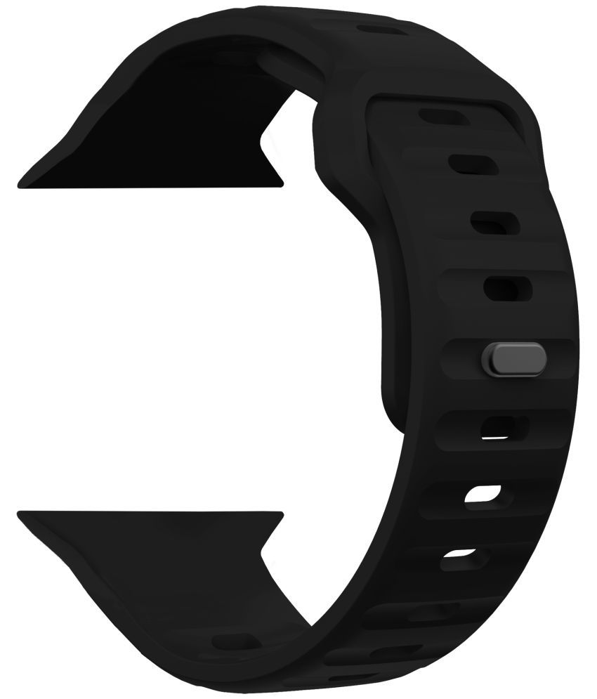     			ACM Watch Strap Slide Sports Silicone Belt compatible with Boult Crown Smartwatch Breatheable Band Black