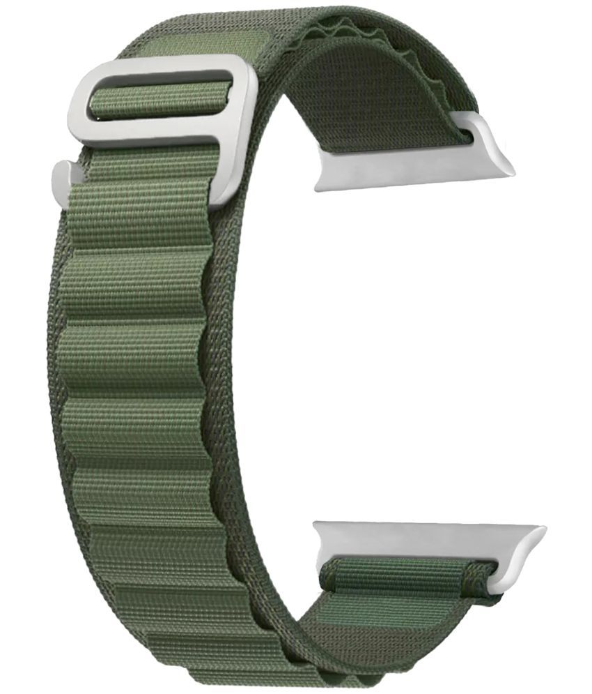     			ACM Watch Strap Slide Nylon compatible with Fire-Boltt Brillia Bsw215 Smartwatch Sports Hook Band Green