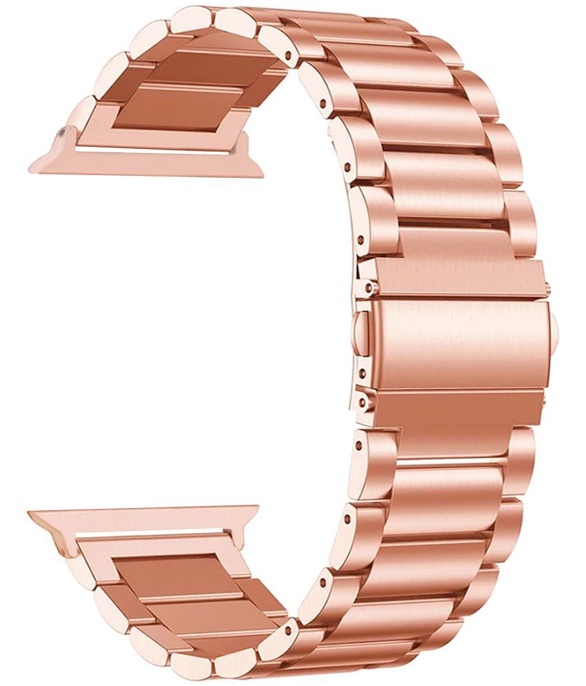     			ACM Watch Strap Slide Stainless Steel Metal compatible with Ptron Pulsefit Ultra Smartwatch Belt Luxury Band Rose Gold