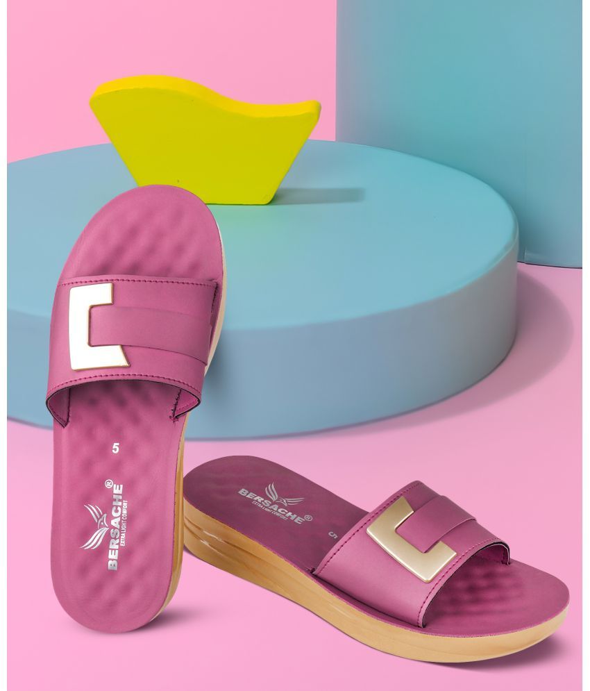     			Bersache Pink Women's Slide