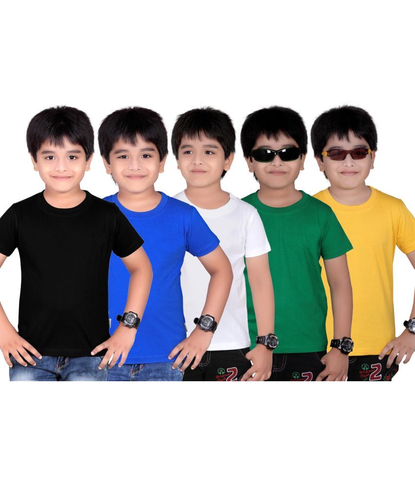     			CRT Enterprises Pack of 5 Boys Cotton T-Shirt ( Multicolor )