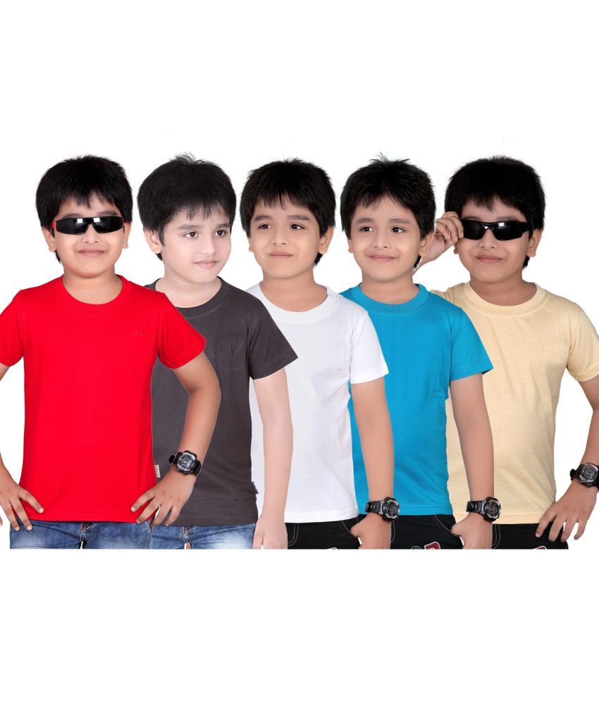     			CRT Enterprises Pack of 5 Boys Cotton T-Shirt ( Multicolor )