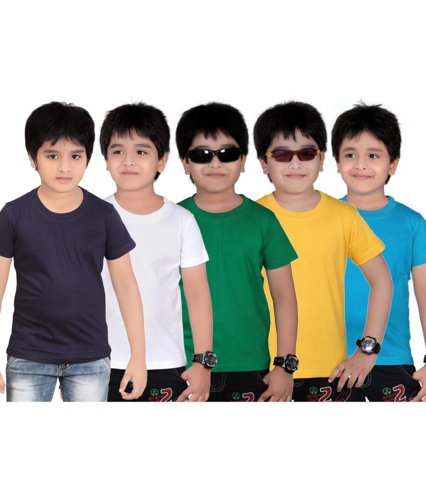     			CRT Enterprises Pack of 5 Boys Cotton T-Shirt ( Multicolor )