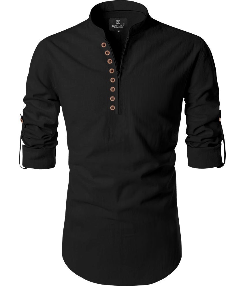     			Nofilter Black Cotton Men's Regular Kurta ( Pack of 1 )