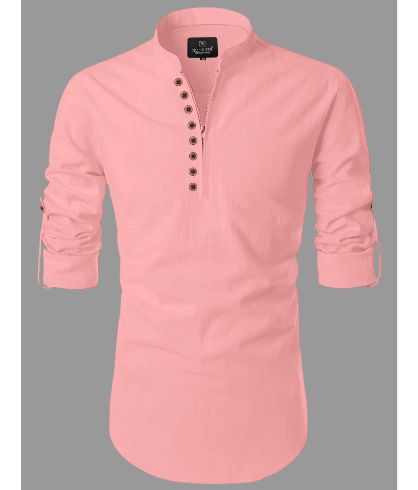     			Nofilter Pink Cotton Blend Men's Regular Kurta ( Pack of 1 )