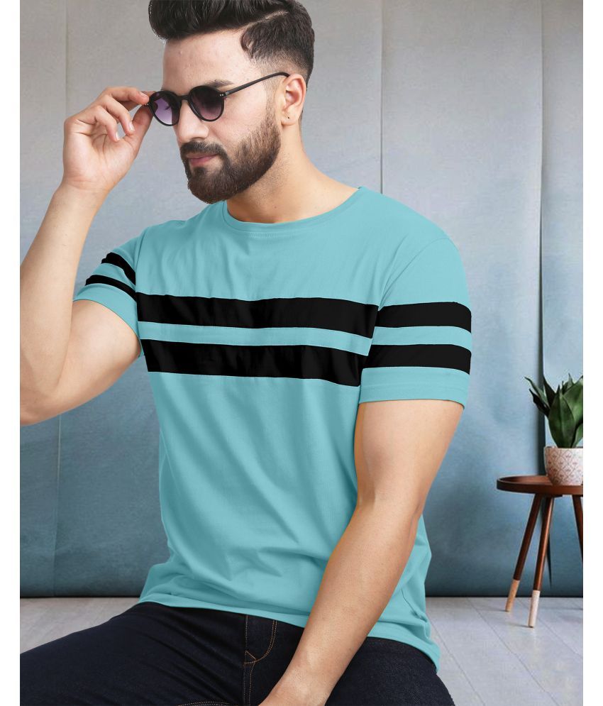     			AOOSH Cotton Blend Regular Fit Striped Half Sleeves Men's Round T-Shirt - Multicolor2 ( Pack of 1 )