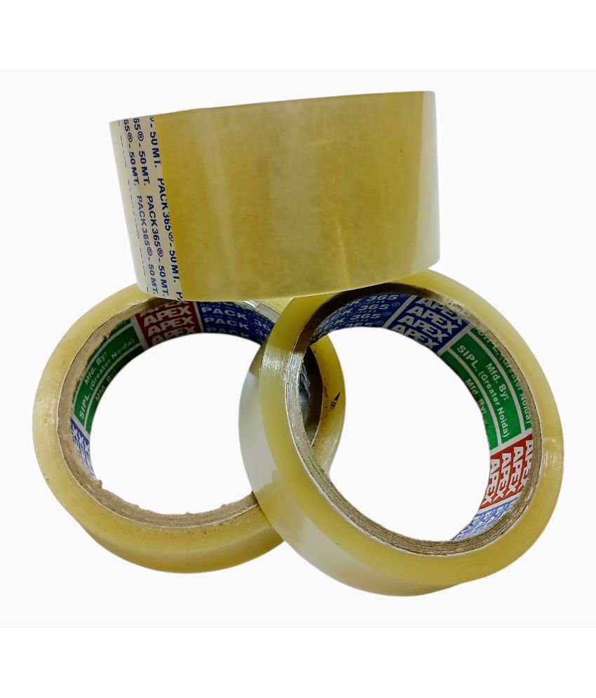     			Cello Transparent Tape  65 Meter 42 Micron Thickness Pack of 3 Rolls ( 2 roll of 1 inch &1 roll of 2 inch)