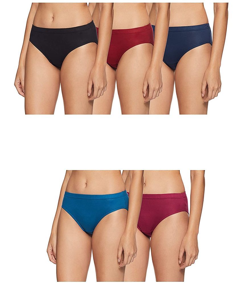     			D1 DIFFERENT ONE Pack of 5 Cotton Bikini For Women ( Multi Color )